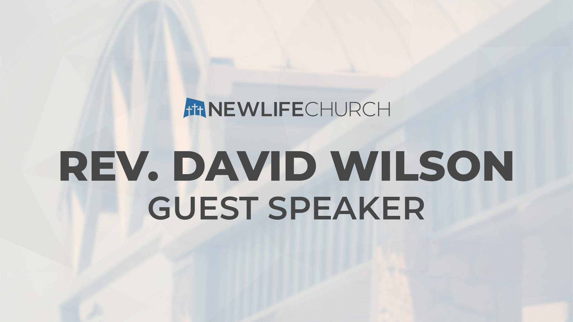Guest Speaker: David Wilson