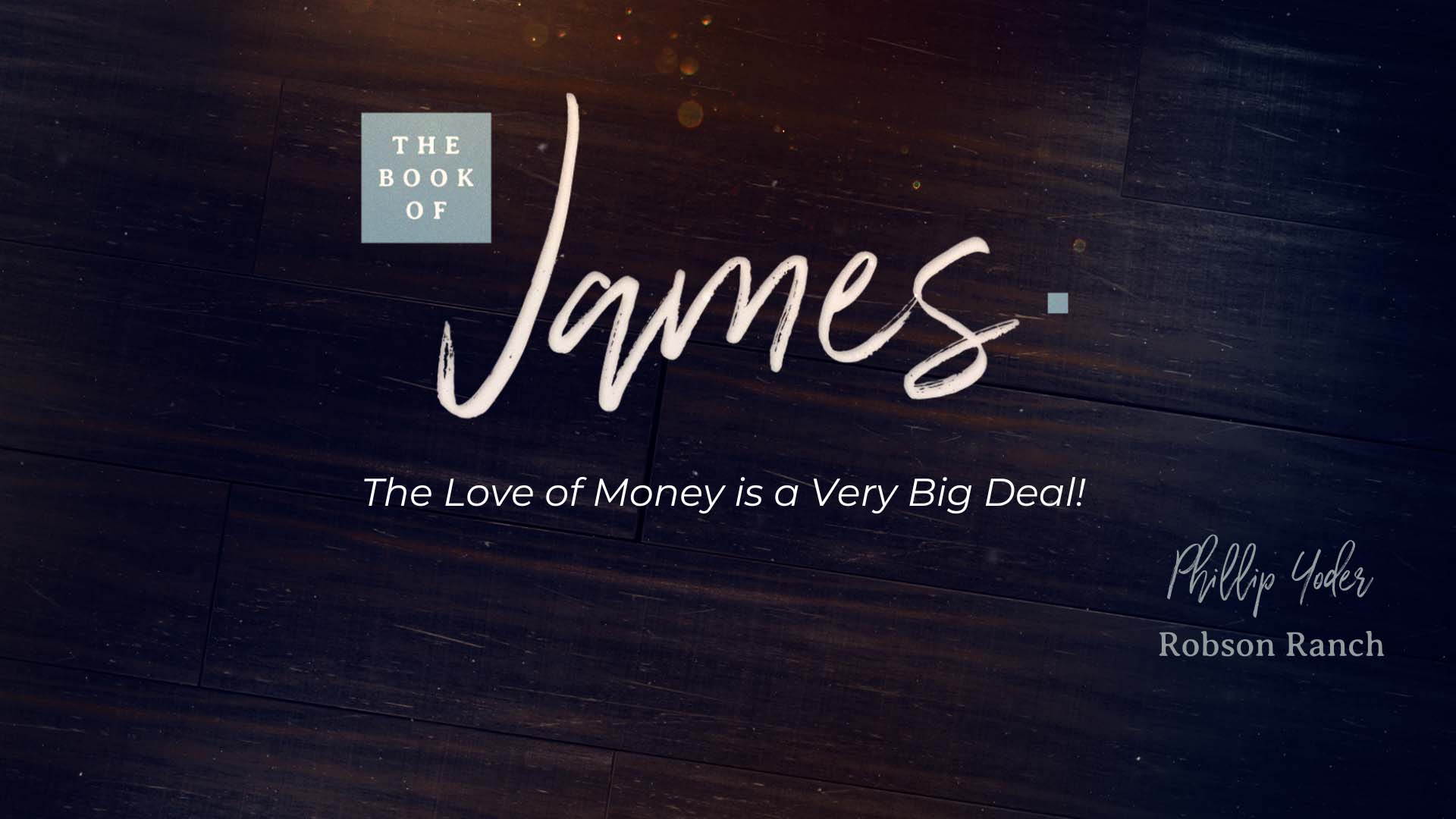 The Love of Money is a Very Big Deal